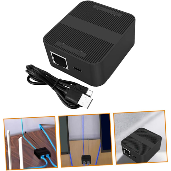 100mbps Ethernet Splitter 1 til 2 Netværks Splitter Hurtig Dataoverførsel