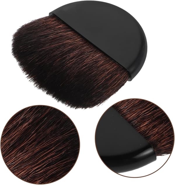 Makeup Blush Børste Kvinder Kompakt Pudderbørste Bløde Nylonbørster Bærbar Ansigts Pudder
