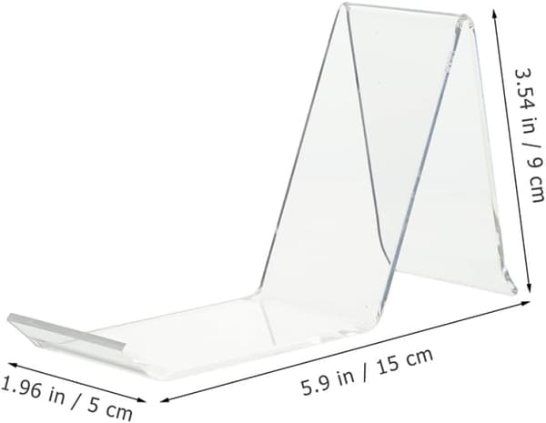 5 stk. skostativ i akryl for butikk, flat displayholder egnet