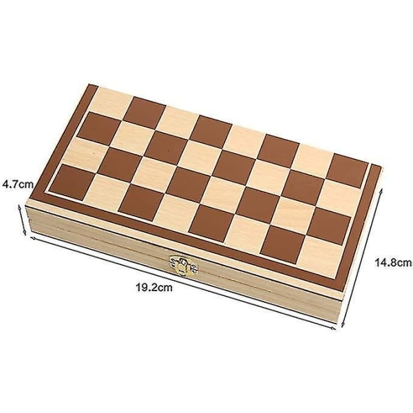 Trä Schackset Brädspel Barn Vuxen Pussel Intelligens Present