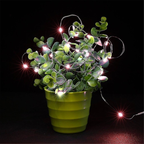 Hög Effektiv 10m 100 LED 3AA Batteri Silver Wire String Light