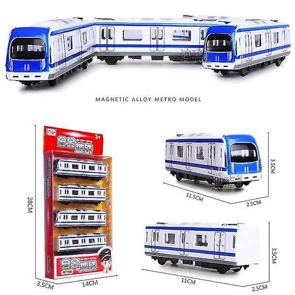 1:32 Metalliset Metro-Mallit Magneettiauto Malli