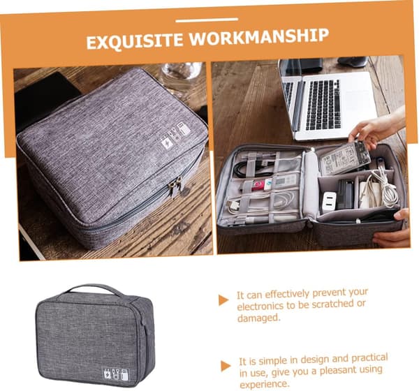 Oplader Organizer Taske Tech Taske Stor Ryddelig Boks