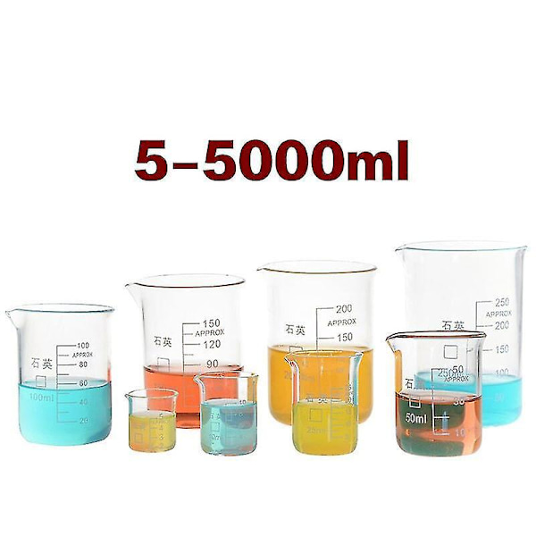 Bägare i kvartsglas JGS2 50-1000ml Laboratoriemätkopp