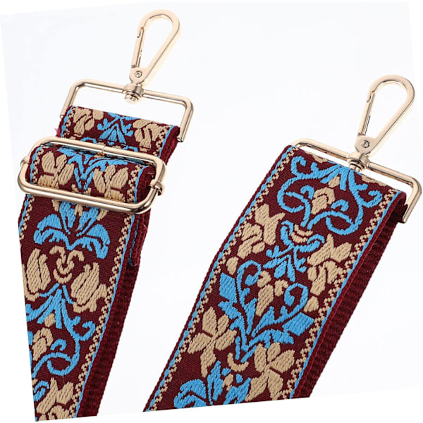 Etnisk Broderad Väskrem Justerbar Axelrem för Kvinnor Crossbody Väska