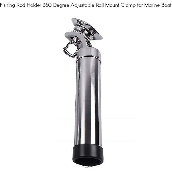 Fiskestavholder 360 Grader Justerbar Rustfritt Stål Skinnemontert Stang Holder Marine Skinne Holder