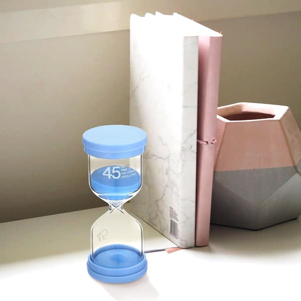 Husholdningssandtimer Delikat sandtimer Glass skrivebordsdekorasjon for bursdager og pynt