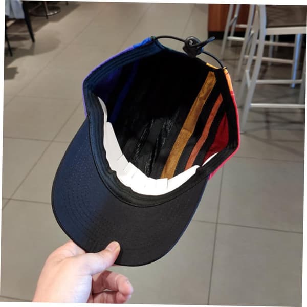 Regnbue bomull baseballcaps for menn utendørs solbeskyttelse brem komfortabel snorhatt