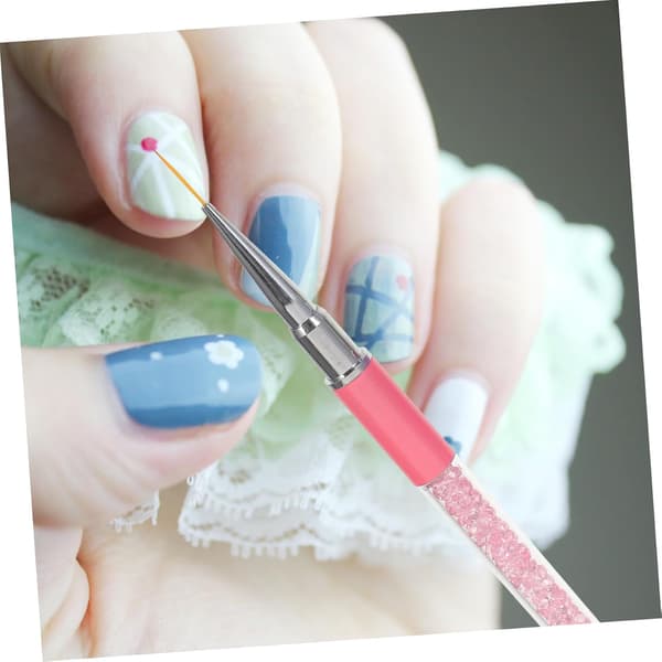 5 st nagelkonstfoderpenna för manikyr DIY-målning Linerborste Diamantspets för nagelkonstritning och målning