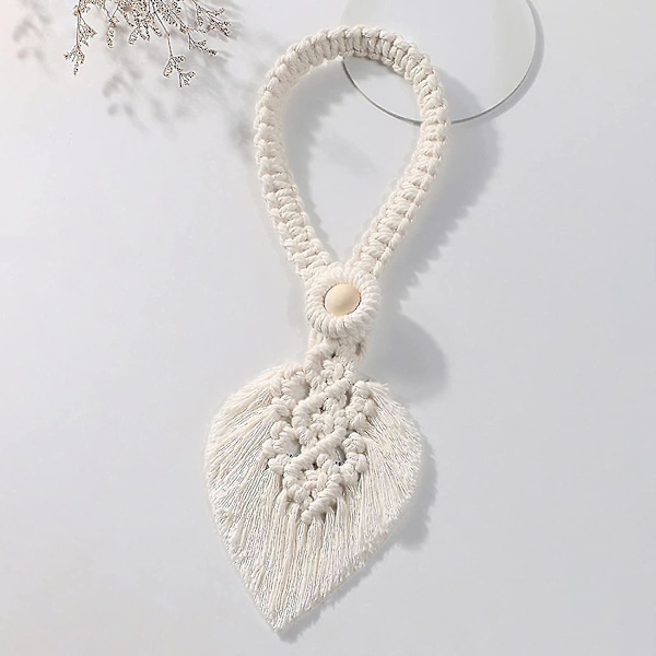 Blad Tassel Gardinbinder, Bohemian Tassel Tieback Håndvævet Bomuld Gardinbinder