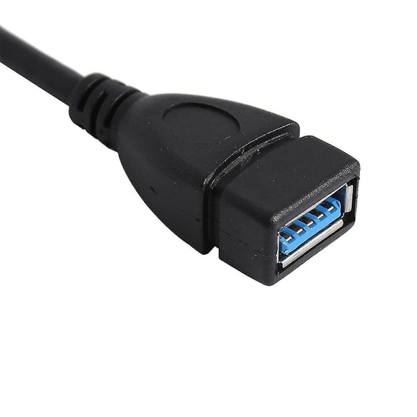 USB 3.0 Vinkel 90 Grader Forlengelseskabel Hann Til Hunn Adapterledning Data Venstre