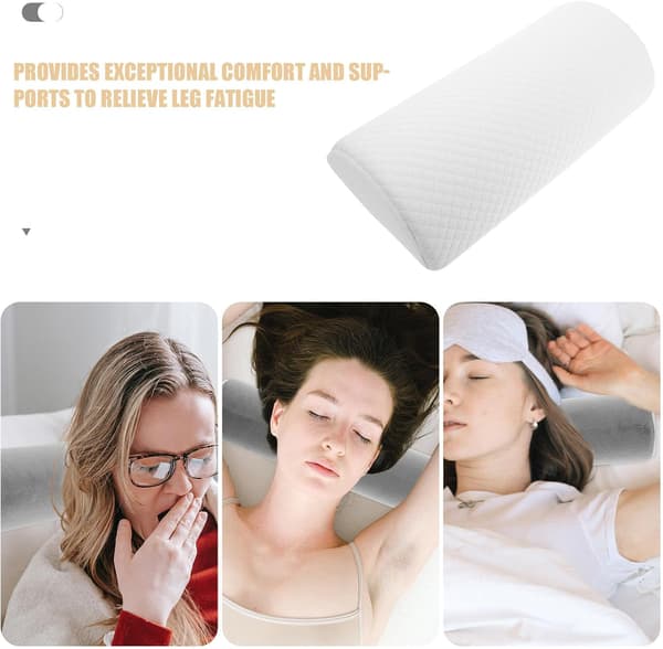 Halvmåne Bolster Kudde Sovkudde Memory Foam Ergonomisk Design Halvrulle