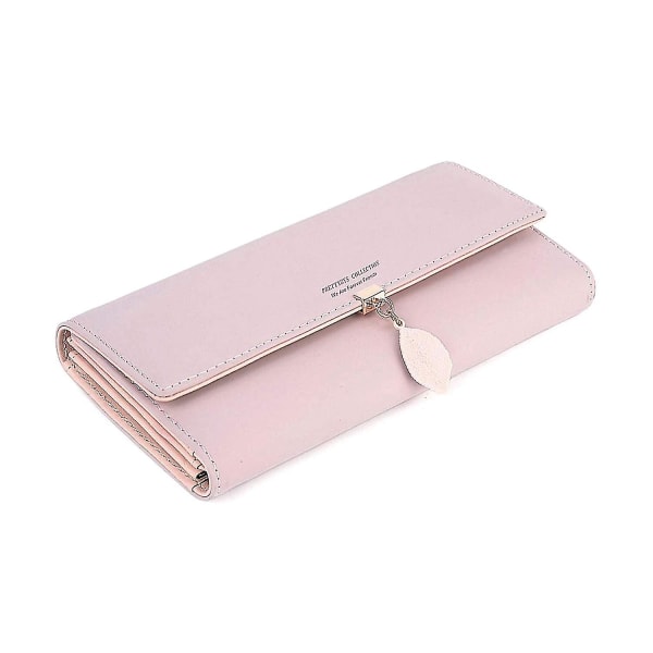 Stor läderplånbok för kvinnor, Damplånbok med stor kapacitet, elegant plånbok för kvinnor