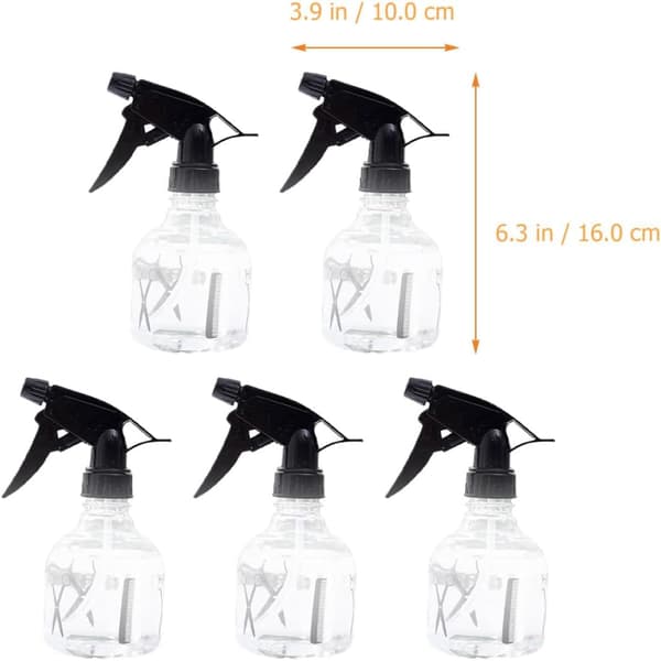 5 st 250 ml påfyllningsbara plastsprayflaskor frisörsprutor salongsfrisörverktyg