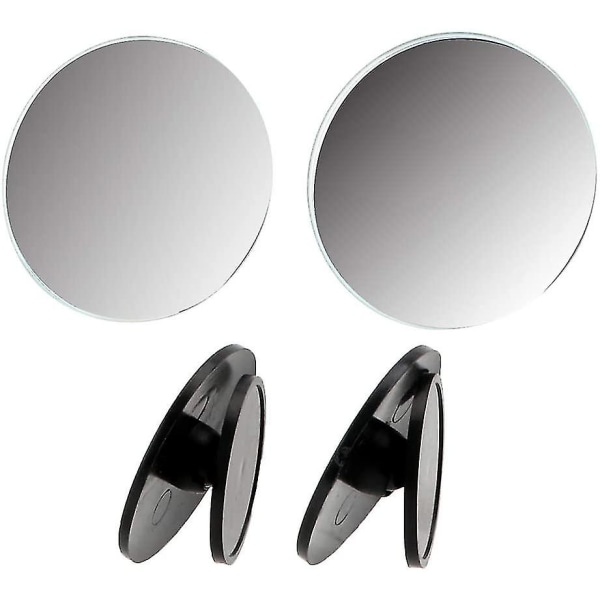 Car Rearview Mirror 360 Degree Wide Angle Round Convex Mirror 2pcs