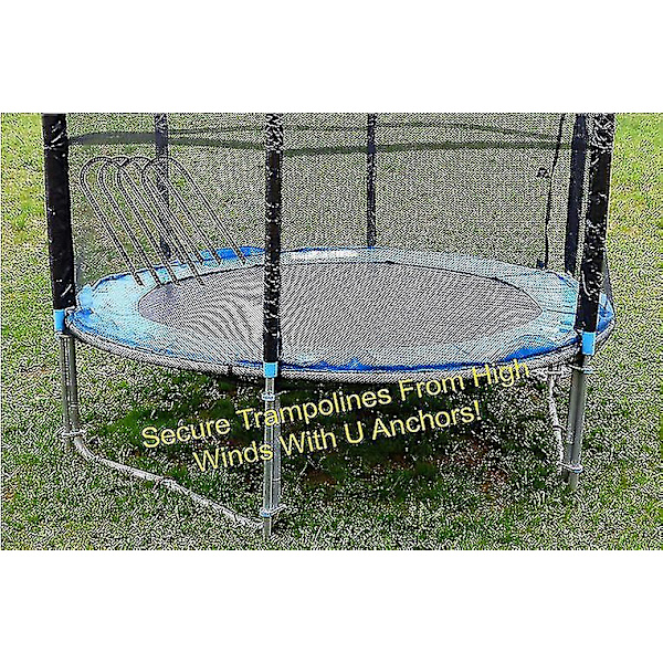 8 st Trampolinpinnar U-formade Ankare Tunga Metallfästspikar 30cm-yuhao