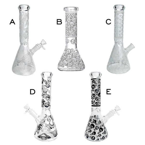 Läskig Skalle Glasvas Glow In Dark Heminredning