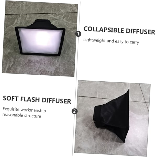 15x17cm Softbox Blixtdiffusor för Speedlight Portabel Ringljusdiffusor Lättviktig Lätt att Bära