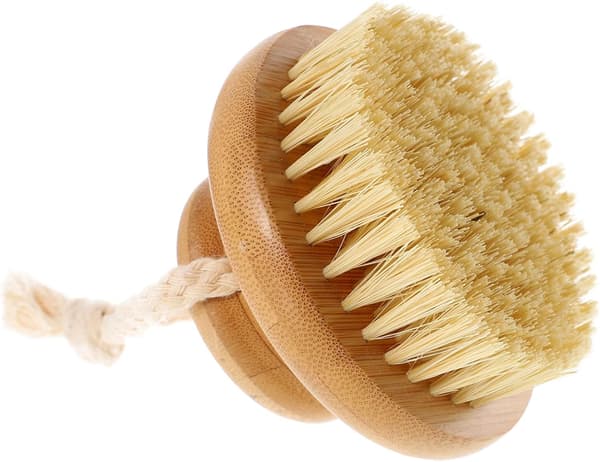 Duschborste Kroppsskrubber Bambu Rund Ryggskrubber med Växtfiber