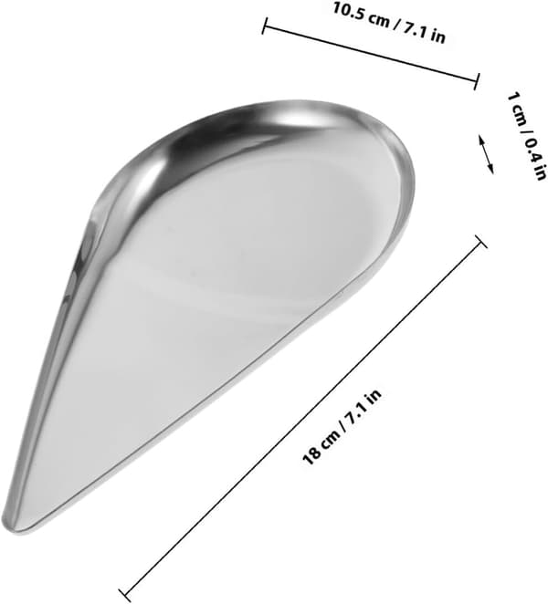 Sølv smykkeopbevaringsplade i rustfrit stål, dråbeformet, kunstnerisk design