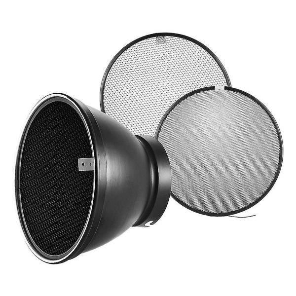 210mm Elinchrom-feste Reflektor Diffuser Shade Lampe Shade Med 10 30 50 Honningkakeruter For Elinchrom-feste Studio Strobe Flash Lys Speedlite Portra