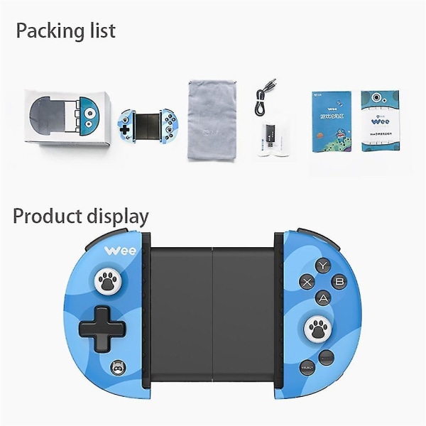 Bluetooth trådløs spilcontroller Anti-slip joystick