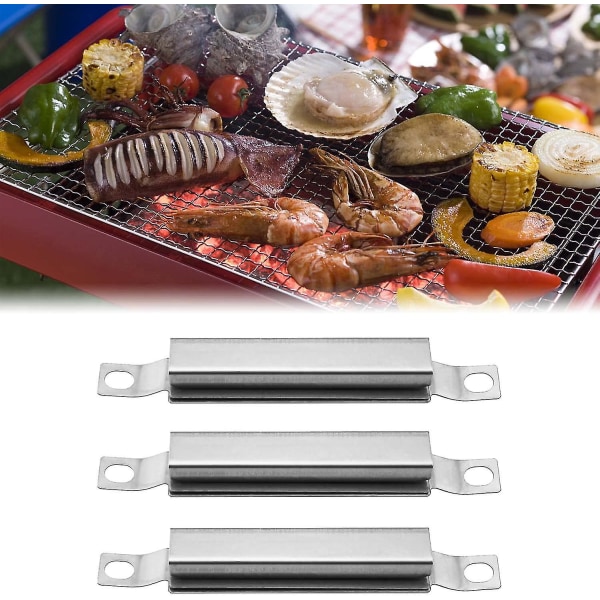 Krydsrør, Justerbare Bbq Dele Krydsrør, Rustfrit Stål Rørbrænder Rør Udskiftningsdele (3 stk, Sølv)