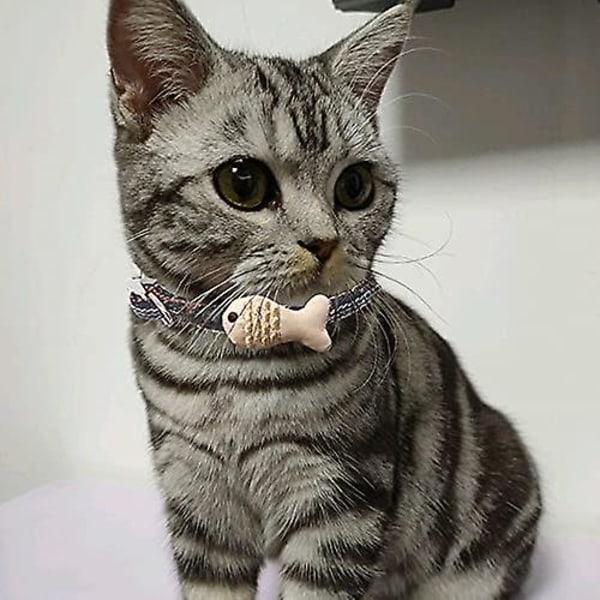 Kissan kaulapanta kalakoristeella, Kitty Kitten Kaulakoru Pienille Koirille Kissojen Turvakaulapanta Quick