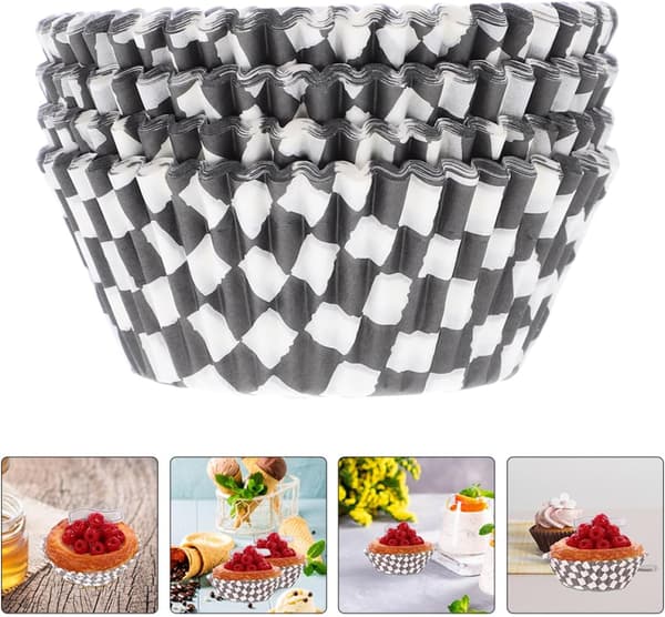 Papir Cupcakeforme Muffinforme Holder 300 stk. Smart Ternet Mønster Ekstra Stabilitet og Nem Fjernelse