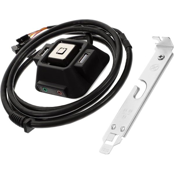 Förläng Din Datorkraftkontroll Extern PC Strömknapp 2 USB Ljuduttag för Moderkort