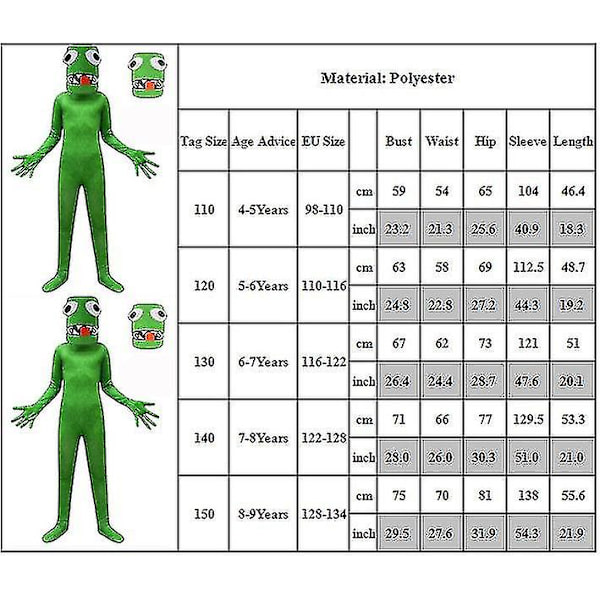 Regnbue Roblox Spil Bodydragt Børn Unisex Jumpsuit Fancy Up Kostume 5-6 Years