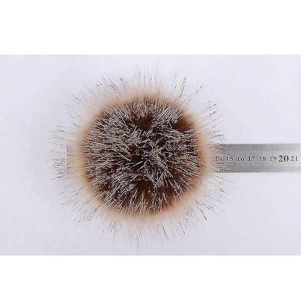 Vinterstrikket Beanie Hat med Dobbelt Pom Pom Ører til Kvinder og Piger