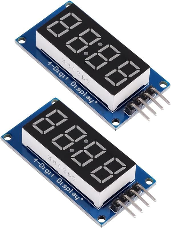 Tm1637 Display desimal- og klokkepunktfunksjoner 4-sifrede 2 stk LED-segmentdisplaymoduler