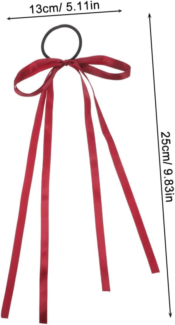 Elegante Hårklemmer med Satengsløyfe for Kvinner, Elastisk Hårbånd for Tykt Hår, Daglig Styling