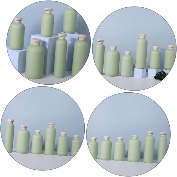 3st 400ml påfyllningsbara duschgelflaskor schampo underflaskor med snäpplock PE-material