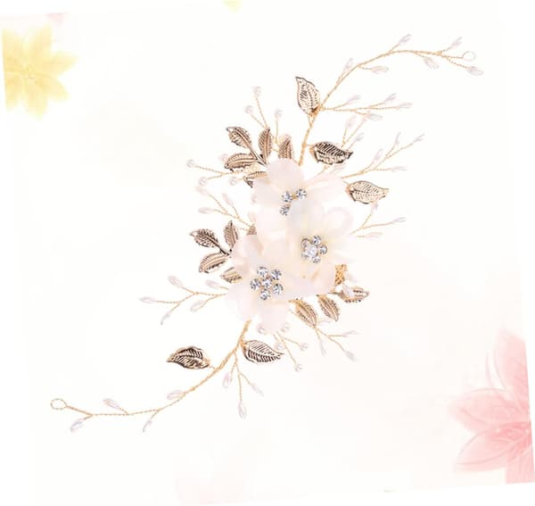 Brudehodeplagg Perle Rhinestone Klassisk Bryllupshårbånd for kvinner Stoffblomsthårbånd