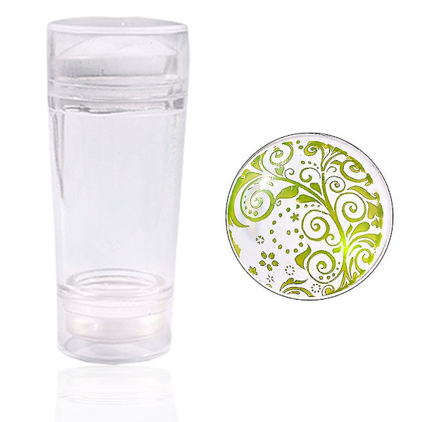 Dubbelhuvudstämpelset för manikyr, transparent, DIY-tryckstämpel