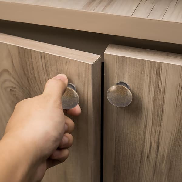 Skapknapper 8 stk. runde antikk bronse skuffehåndtak metall solid enkel installasjon
