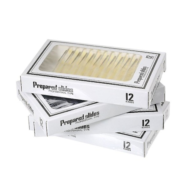 48 stk. Plastpreparerte Mikroskopglass - Prøvesett