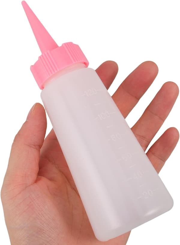 4 st återanvändbara hårfärgningsapplikatorflaskor 120 ml plastklämflaskor