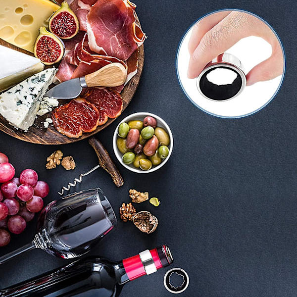 4 stycken rödvinsflaskhalsringar, säkra och hållbara rostfria droppringar