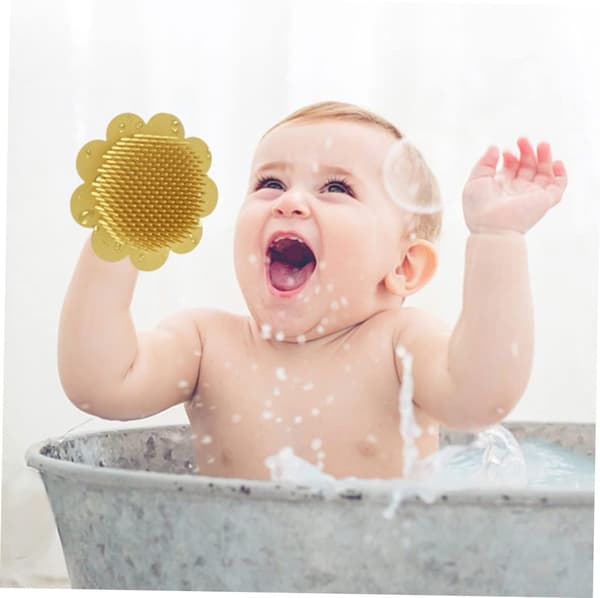 Silikone badebørste Multifunktionel shampoo børste til drenge og piger brusebad skrubbere