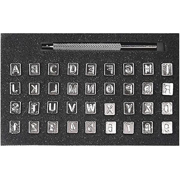 Store bogstaver Tal Stempelsæt Alfabet Håndværksstempling