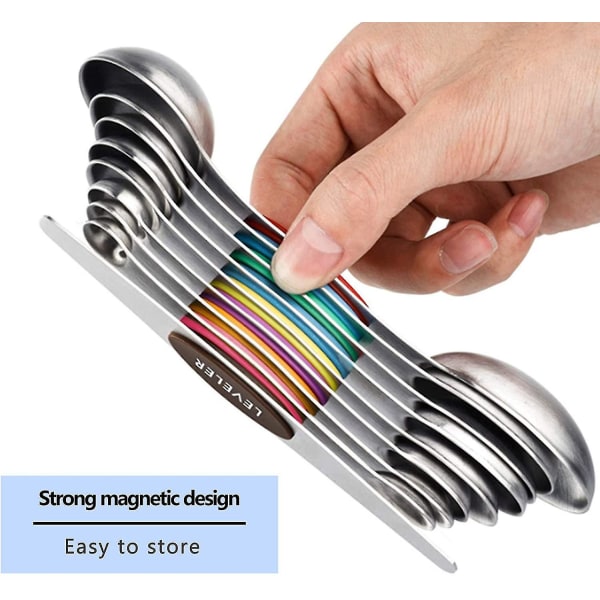 Magnetiske Måleskeer Sæt 8 stk. Dobbeltsidede
