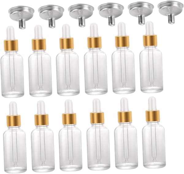 30 stk 30 ml påfyllbare glassdråpeflasker for eteriske oljer