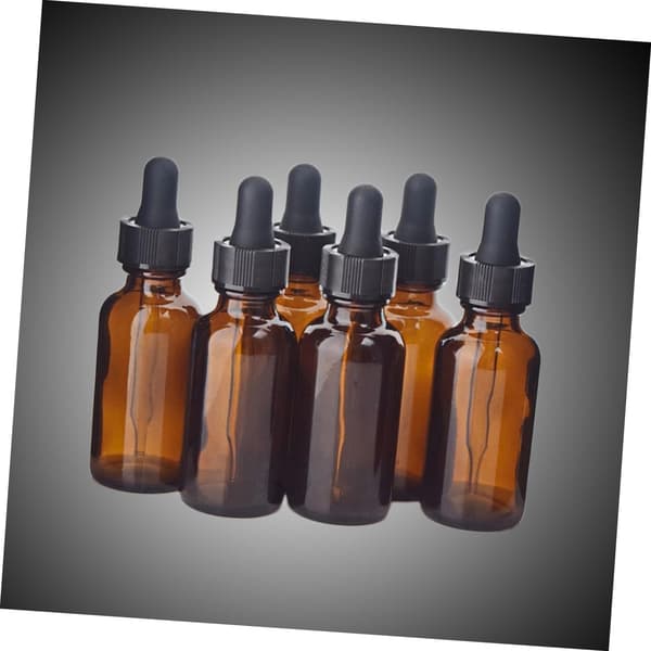 Tomma påfyllningsbara eteriska oljeflaskor med pipett 5 st 30 ml bärnstensfärgade glasflaskor
