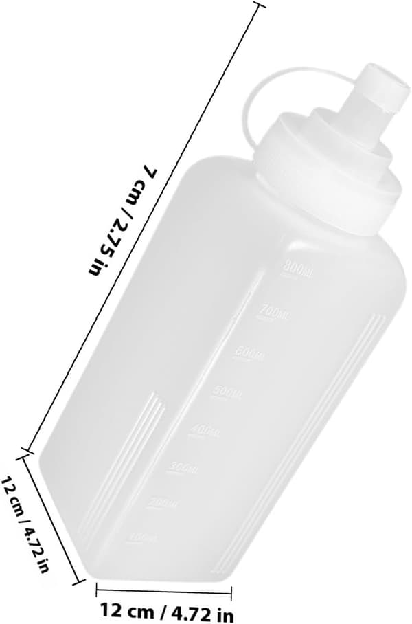 2 st 800 ml stora plastflaskor med lock för sås, påfyllningsbara köksflaskor