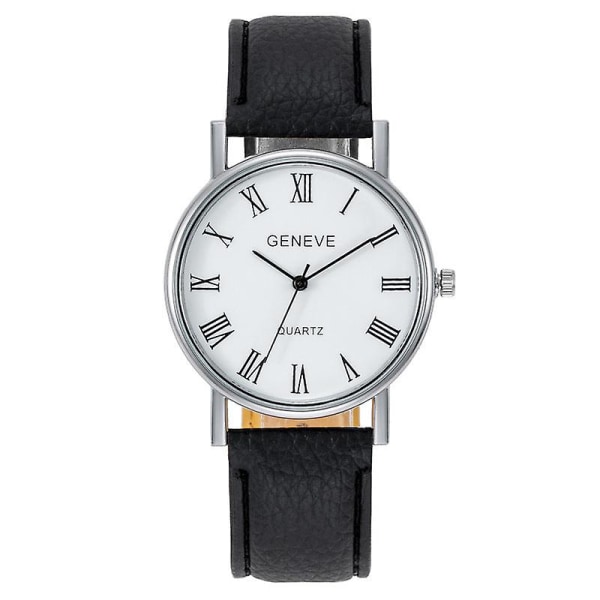 Drenge Watch Mandlige Student Business Casual Fashion Trend Bord med Digital Overflade Armbånd White and black