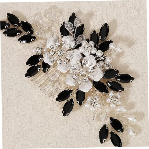 Pärlblomma hårkam för bruden elegant bröllopsaccessoar återanvändbar blomdekor