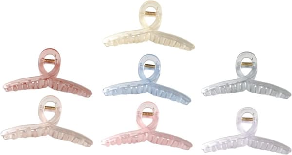 7 st korshårklämmor hårklämma styling för vardagsbruk elegant gelé starkt grepp
